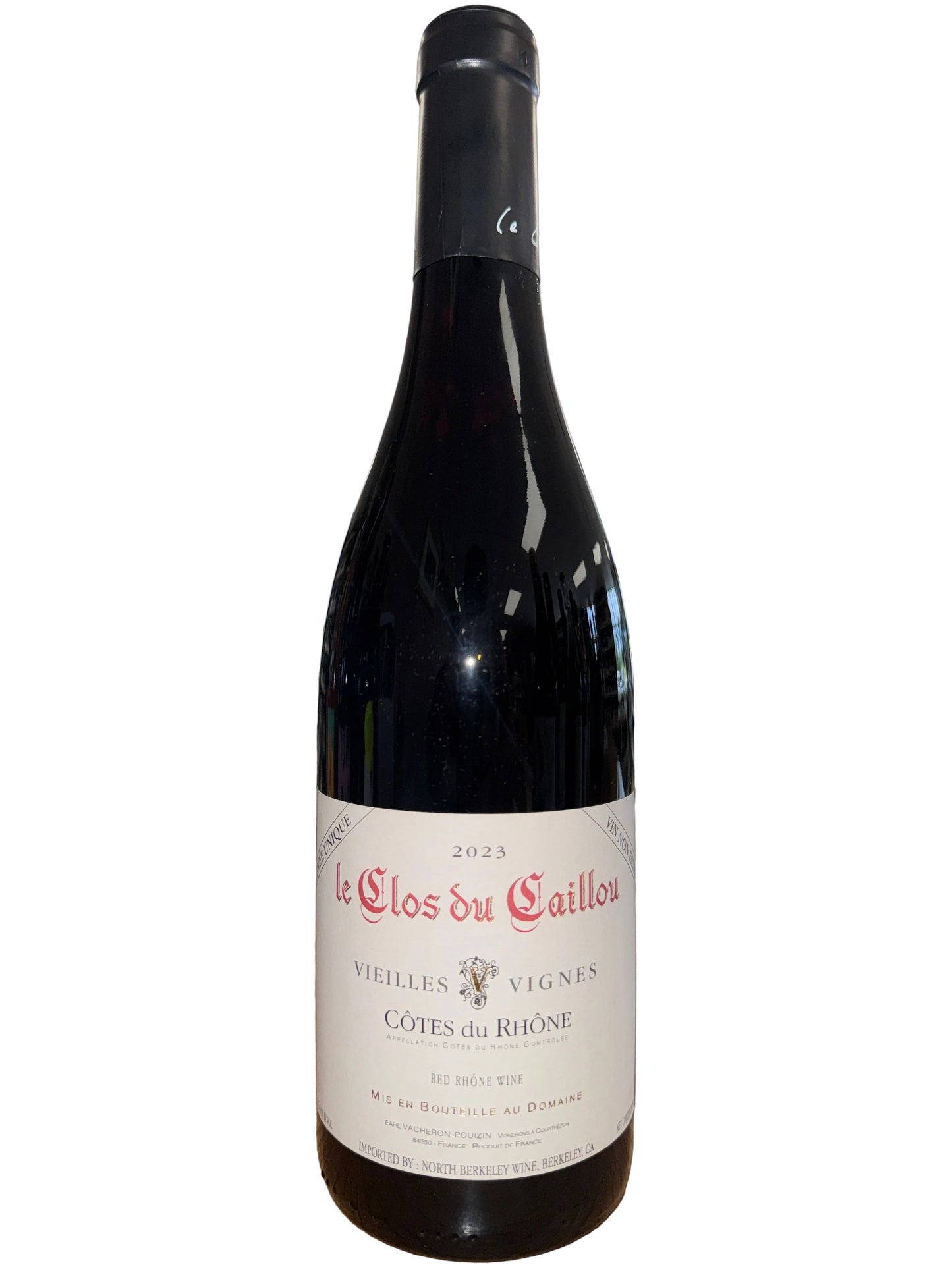 2023 Clos des Caillou ‘Cuvée Unique’, Grenache, Syrah + Mourvèdre, Côtes-du-Rhône, France
